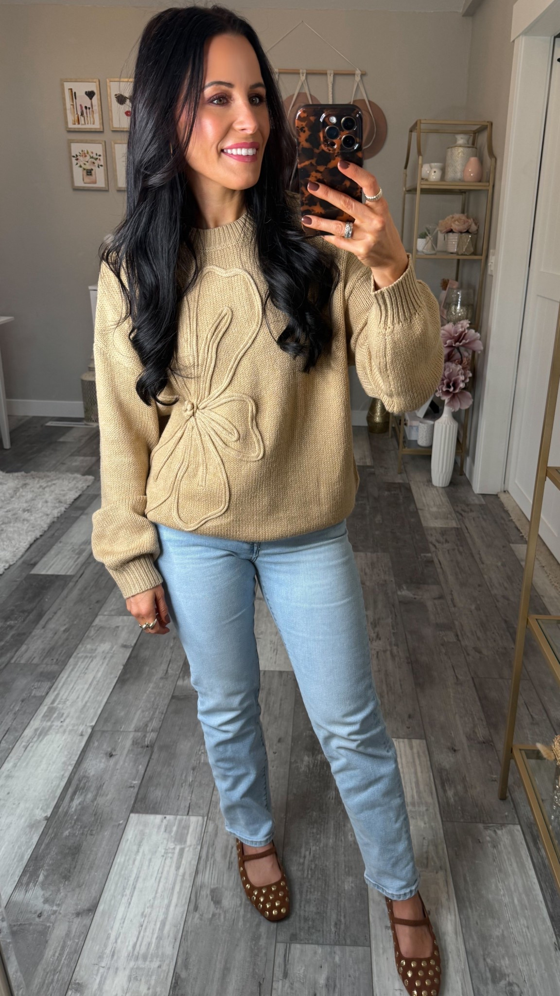 Love this look for less sweater-so soft and comfy! Comes in so many great colors!

Wearing size small in sweater and 25 in jeans. 

#LTKFindsUnder100 #LTKSeasonal #LTKFindsUnder50