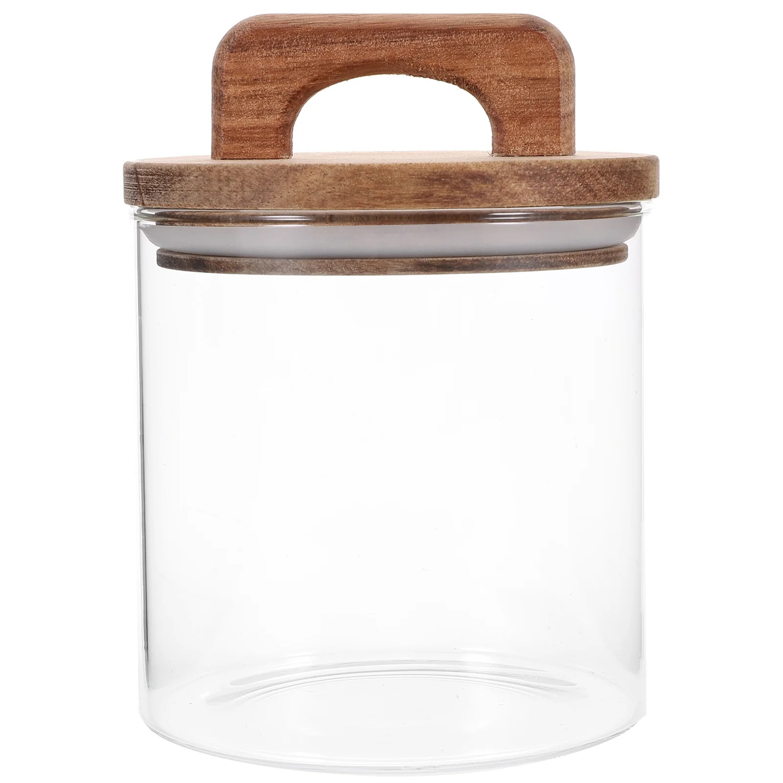Glass Food Storage Container with Wooden Lid Canister Kitchen Glass Canister Sugar Container - Wa... | Walmart (US)