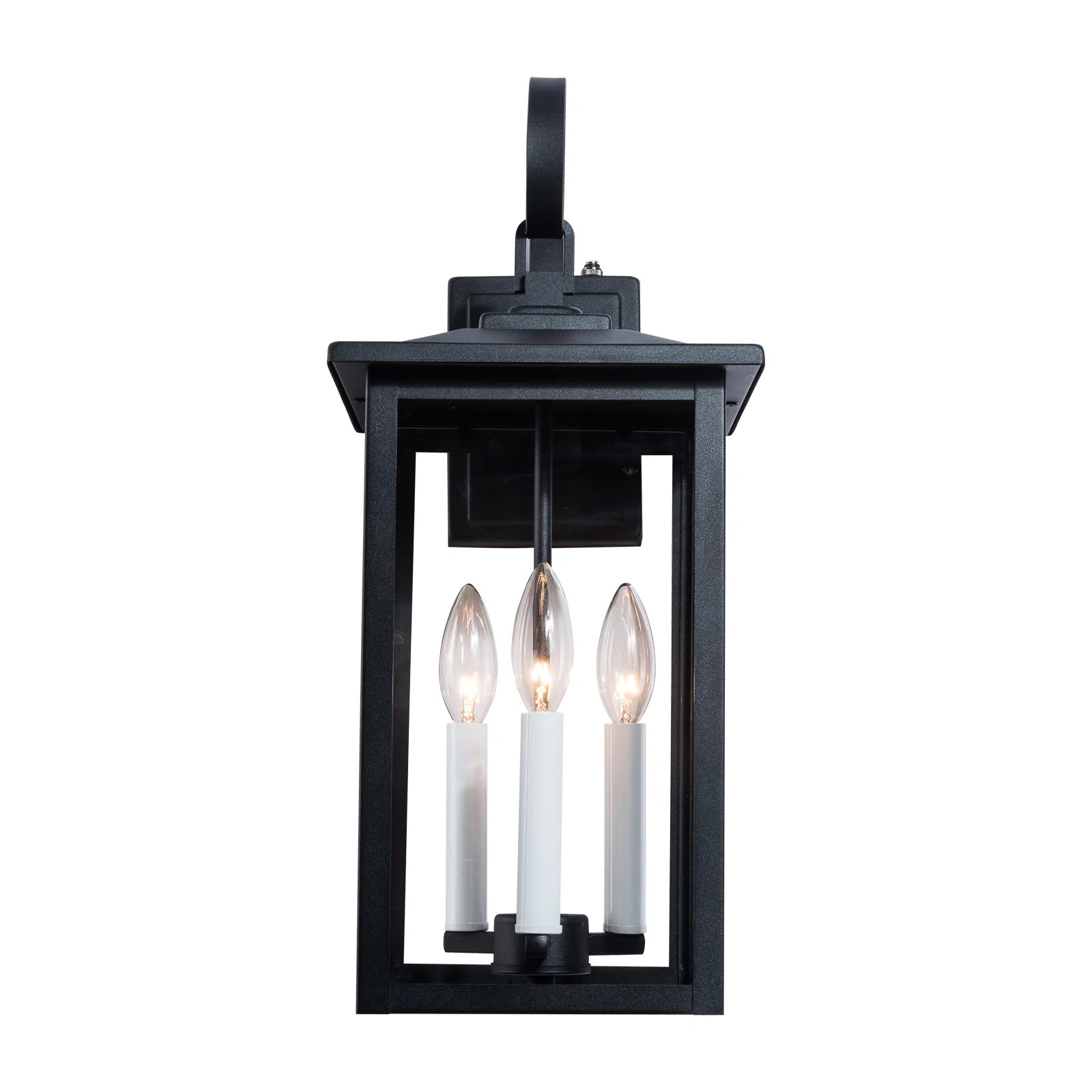 3 - Bulb 19.88'' H Outdoor Wall Lantern with Dusk to Dawn | Wayfair North America