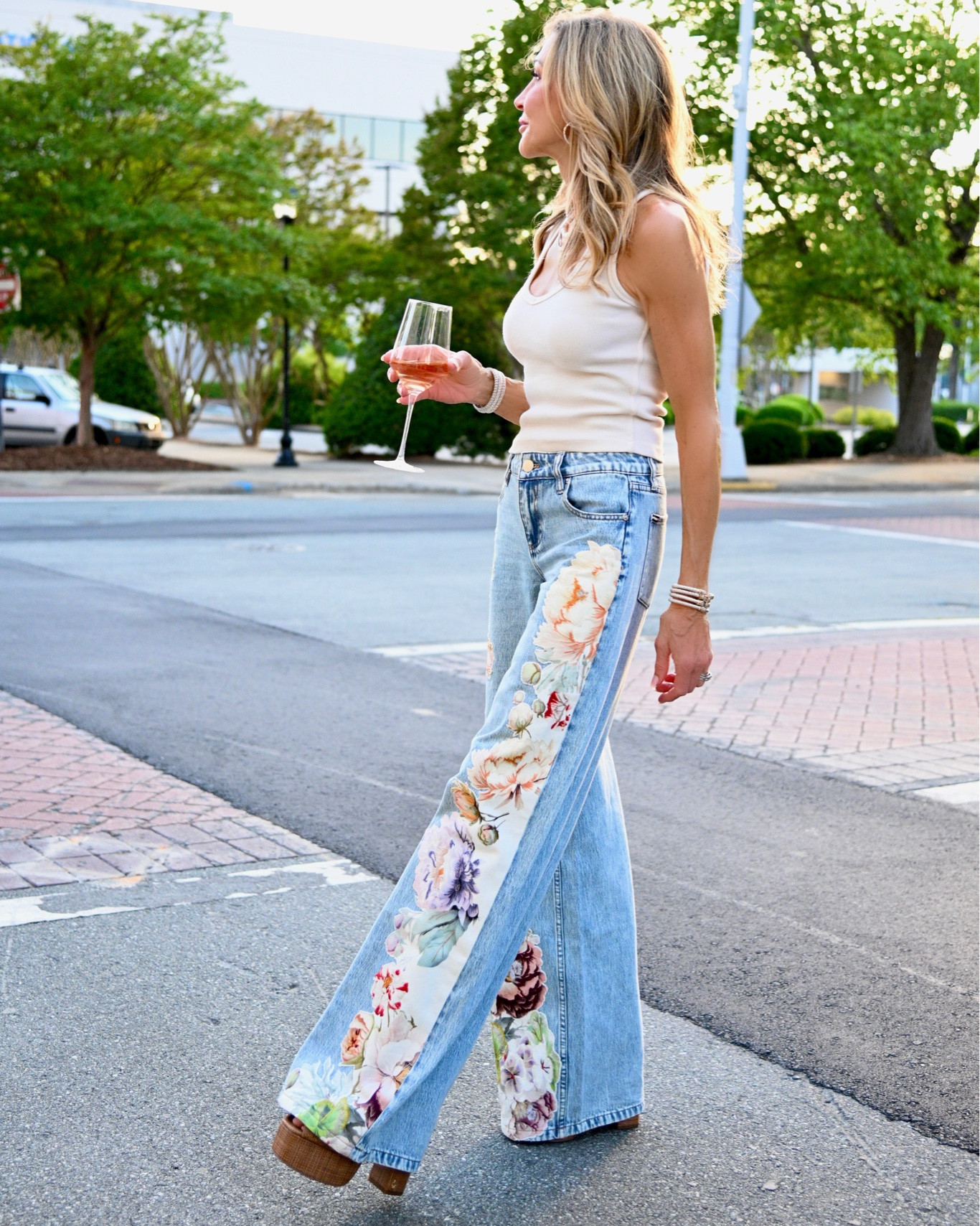 Embellished jeans are trending right now and so easy to style!  Add a tank and platform sandals!  These jeans from Alice & Olivia are too fabulous for words and so much fun to wear!  Put them on for brunch, a fun dinner or anywhere!

#LTKdayinmylife #LTKootd #LTKSeasonal