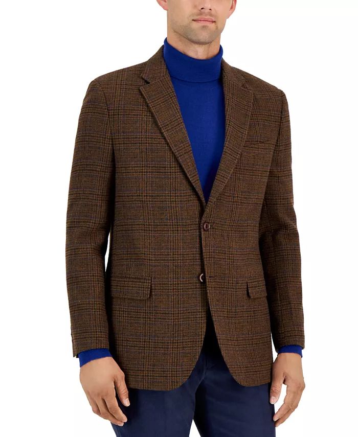 Men's Modern-Fit Plaid Tweed Sport Coat | Macy's