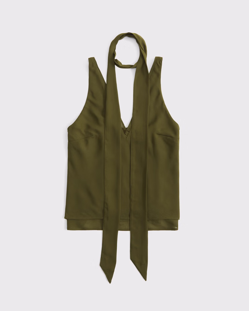 V-Neck Scarf Cami | Abercrombie & Fitch (US)