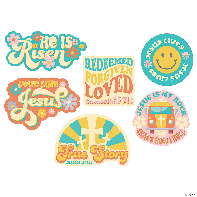 He Lives Groovy Cutouts - 6 Pc. | Oriental Trading Company