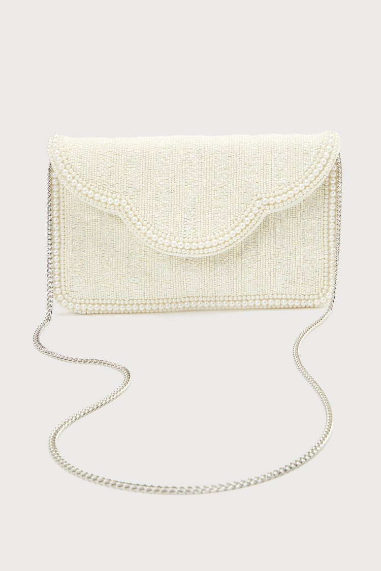 Immaculate Radiance White Pearl Beaded Clutch | Lulus