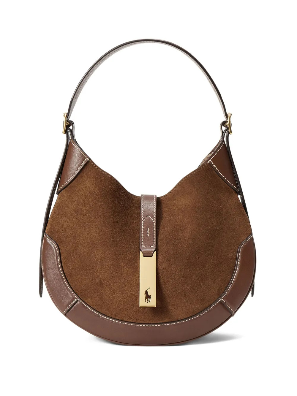 Polo Ralph Lauren Small Polo ID Shoulder Bag | Brown | FARFETCH CA | Farfetch Global