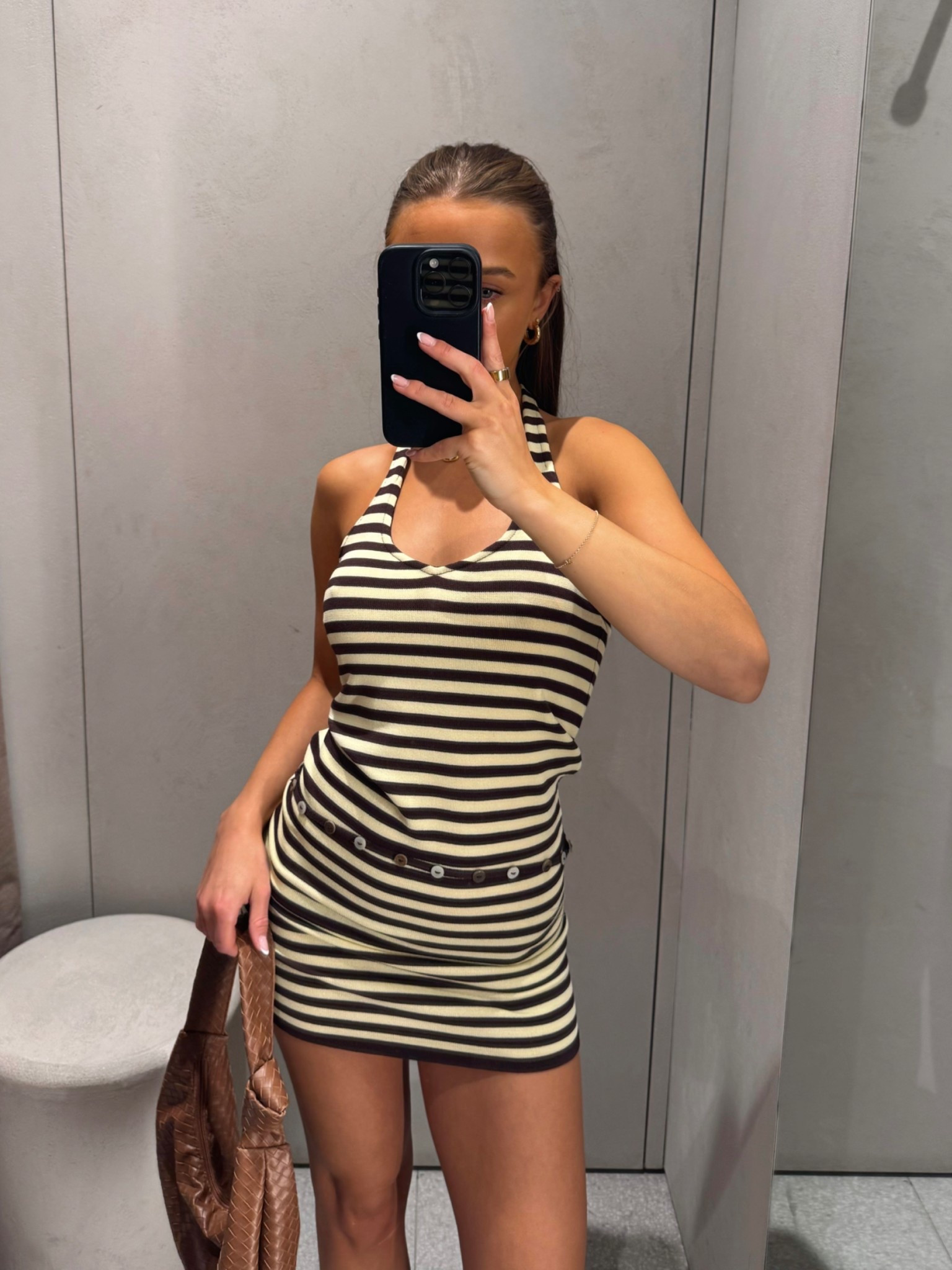 new in zara try on haul🌺✨

Pinterest style outfit inspo ideas summer spring TikTok casual easy basic neutral ootd wishlist faves petite brown and yellow stripe striped vneck halter neck mini dress 

#LTKsummer #LTKspring #LTKuk