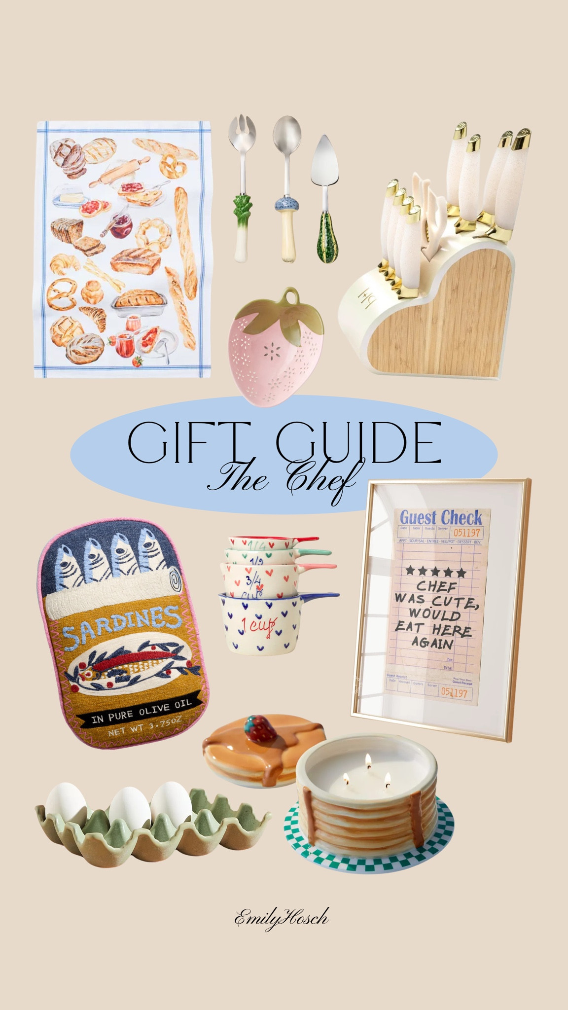 Chef Gift Guide

The perfect gift guide for the foodie or chef in your life! 🥐 DM for any details on unlinked items! Follow for more collages! 💗


Chef gifts  Christmas gifts  gift guide  gift ideas  wall art  knife set  cute kitchen gifts  kitchen essentials  fun candles  urbanoutfitters  world market  emilyhosch

#LTKHome #LTKGiftGuide #LTKHoliday