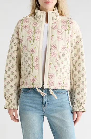 Bloom Bash Quilted Bomber Jacket | Nordstrom Rack
