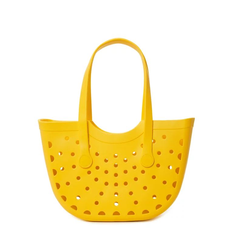 Time and Tru Women’s Molded Tote Bag Yellow Quartz | Walmart (US)