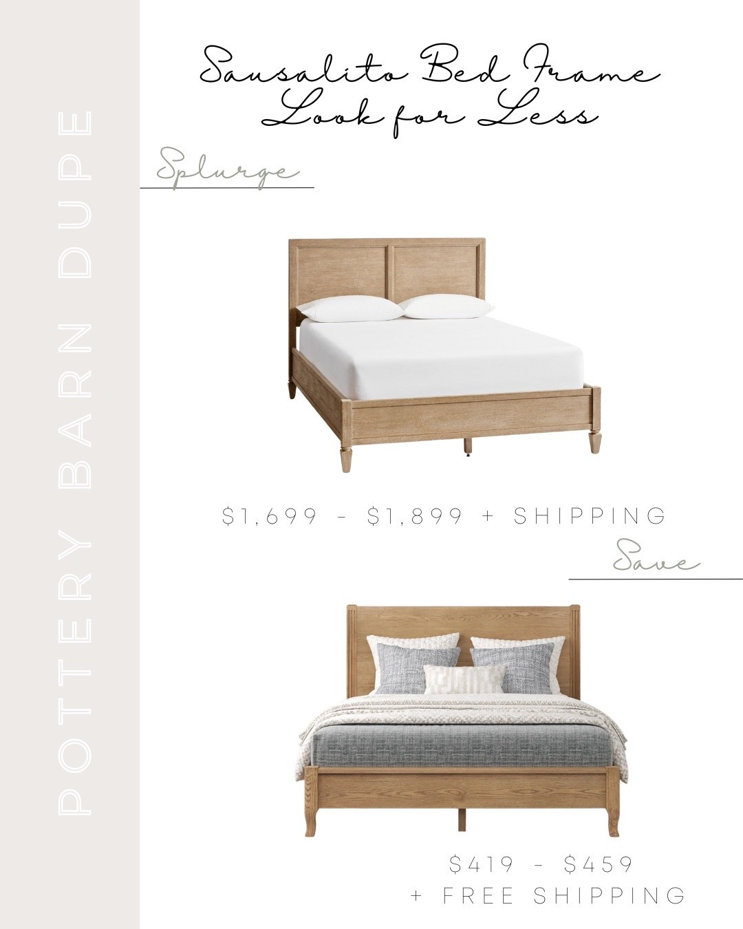 Two Pottery Barn Sausalito Bed Dupes!

Pottery Barn Sausalito Bed Dupe | Pottery Barn Sausalito Bed Look Alike | Pottery Barn Sausalito Bed Look for Less | Pottery Barn Inspired | Pottery Barn Look for Less | Pottery Barn Lookalike | Sausalito Collection | Wood Bed Frame | Sausalito Pottery Barn | Neutral Home | Neutral Bedroom Aesthetic | Transitional Bedroom Design | Cozy Bedroom Design






#LTKSaleAlert #LTKHome