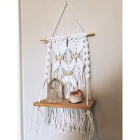 Small Macramé Chevron Shelf - Mini Macramé, Custom Made Boho Décor | Etsy (US)
