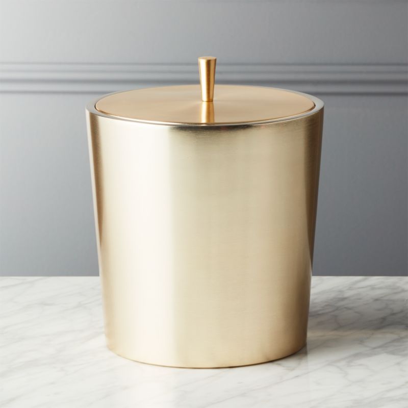 Neil Champagne Gold Ice Bucket + Reviews | CB2 | CB2
