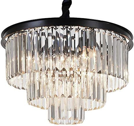 MEEROSEE Crystal Chandeliers Modern Chandelier Island Lighting 8 Lights Raindrop Pendant Ceiling ... | Amazon (US)
