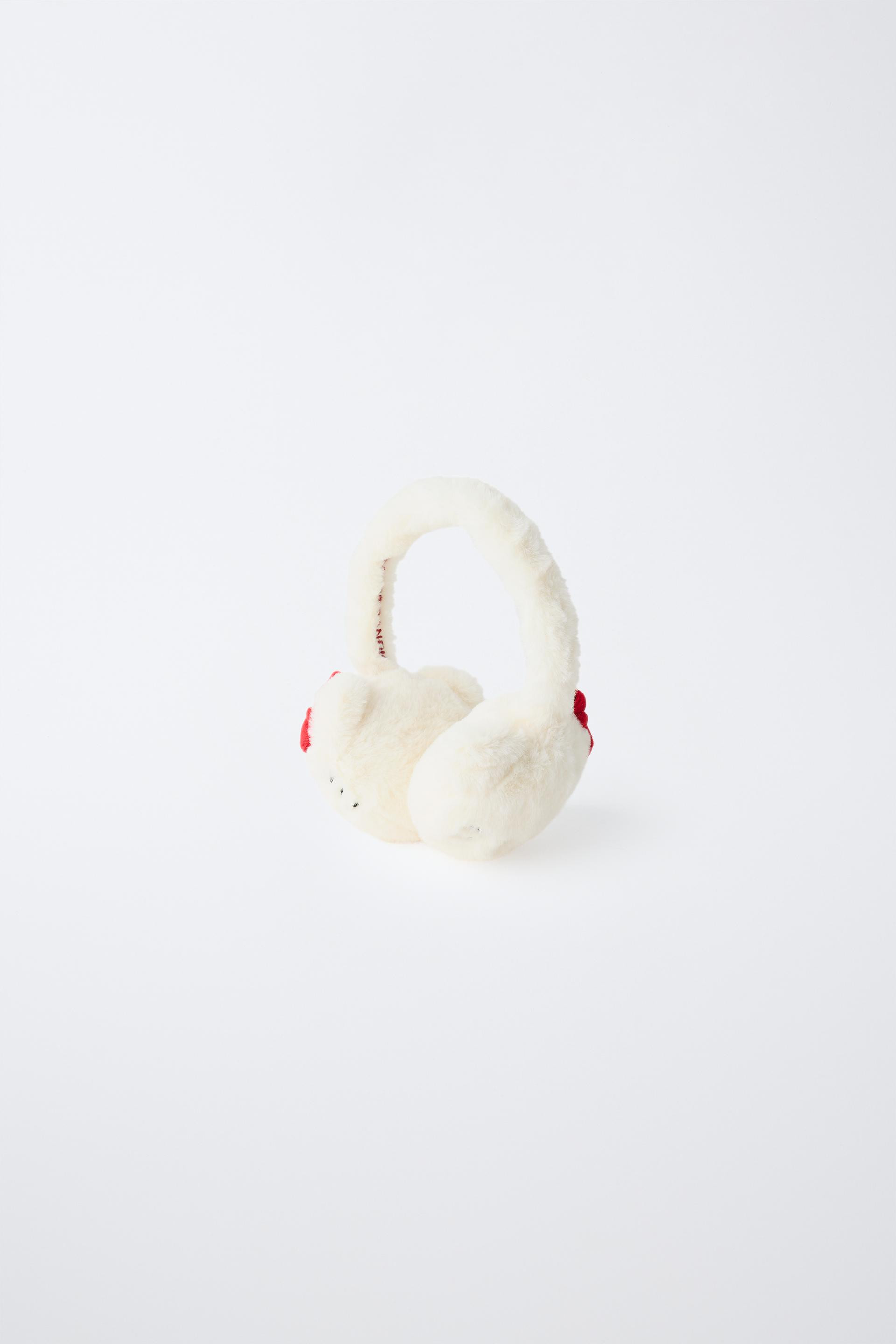 Zara - Hello Kitty © Sanrio Faux Fur Earmuffs - Ecru - 14 - Kids | Zara US