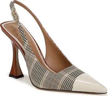 Odette Slingback Pointed Cap Toe Pump (Women) | Nordstrom