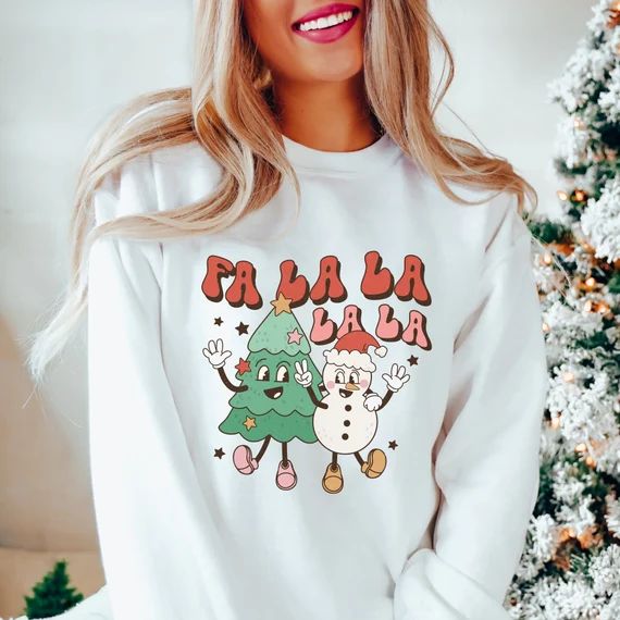 Fa La La Sweatshirt Retro Christmas Sweatshirt Vintage - Etsy | Etsy (US)