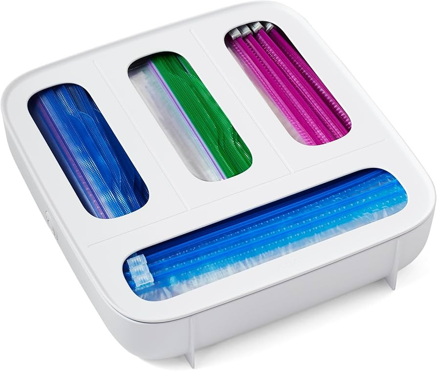 YouCopia StoraBag Food Bag Dispenser, Family Size 4-Slot, Plastic Sandwich Bags Drawer Organizer ... | Amazon (US)