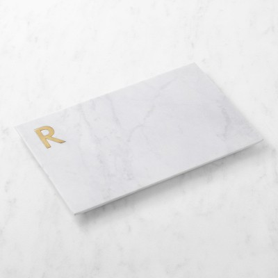 Marble & Brass Monogram Board | Williams-Sonoma