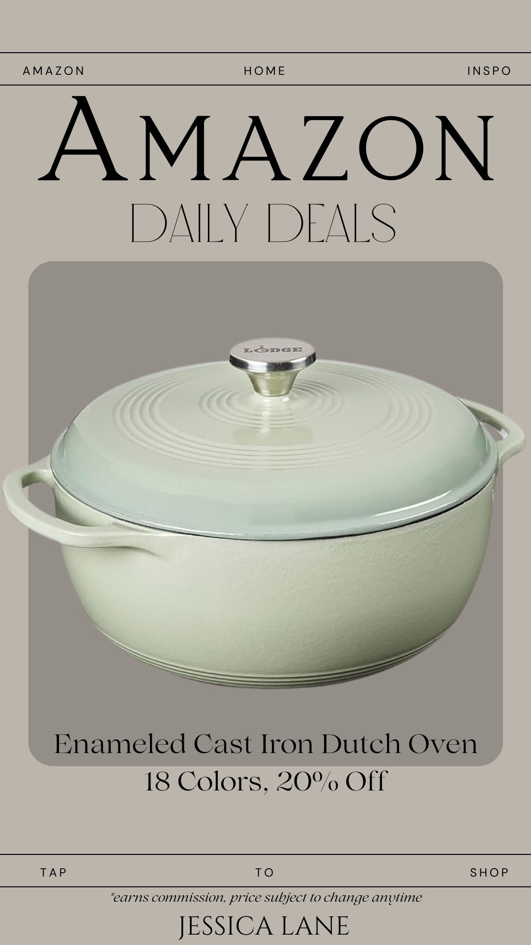 This enameled cast iron Dutch oven is a kitchen staple that works just as beautifully on the stove as it does on the table. Durable, versatile, and available in 18 gorgeous colors for every style of kitchen.#AmazonDeals #KitchenFinds

#LTKHome #LTKSaleAlert #LTKGiftGuide