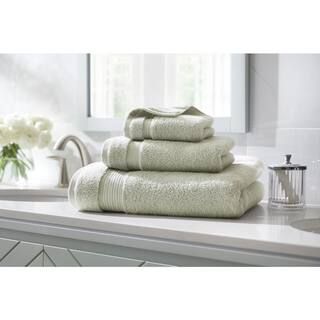 Egyptian Cotton Sage Green Bath Towel | The Home Depot