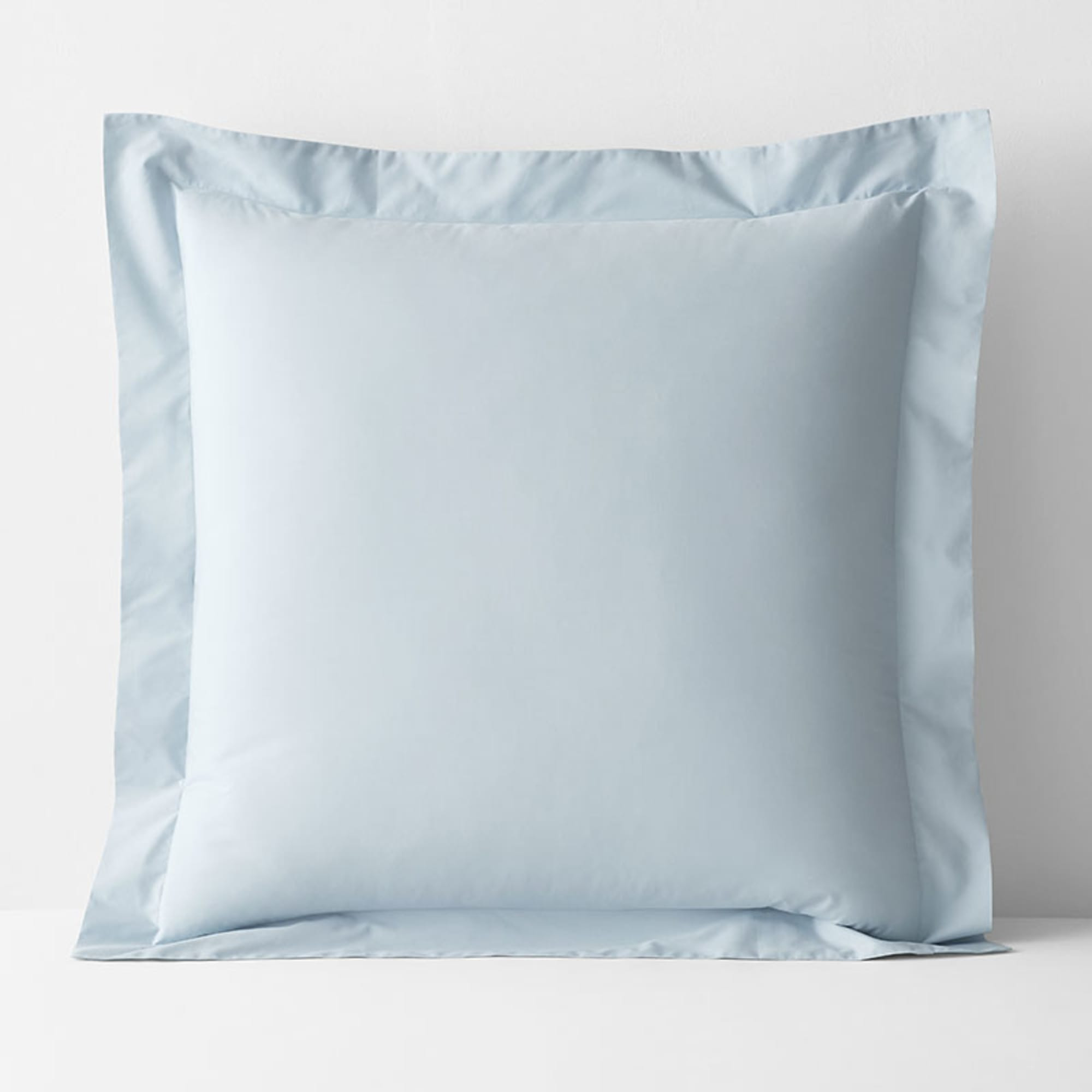 Classic Cool Cotton Percale Sham  - Pale Blue, Euro | The Company Store