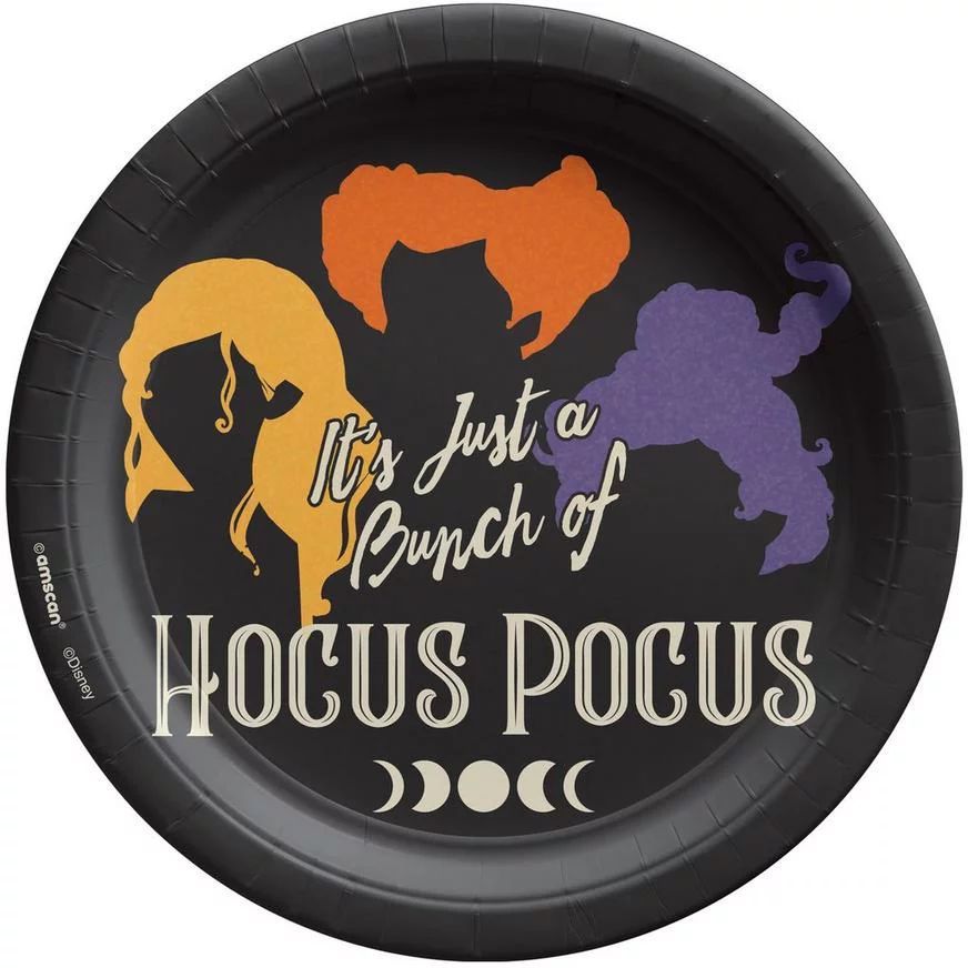 Hocus Pocus Halloween 9" Round Plates, 8ct | Walmart (US)