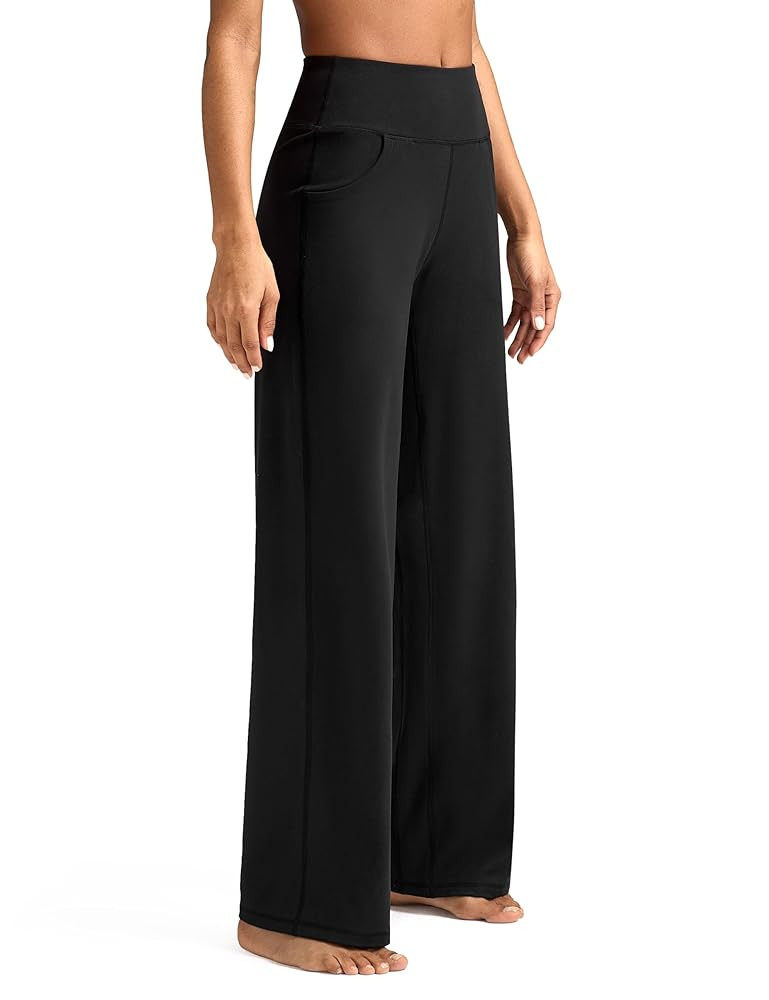 ESOFT Wide Leg Pants Women High-Waisted Yoga Work Dress Pants with Pockets, Casual Sweatpants, Pe... | Amazon (US)