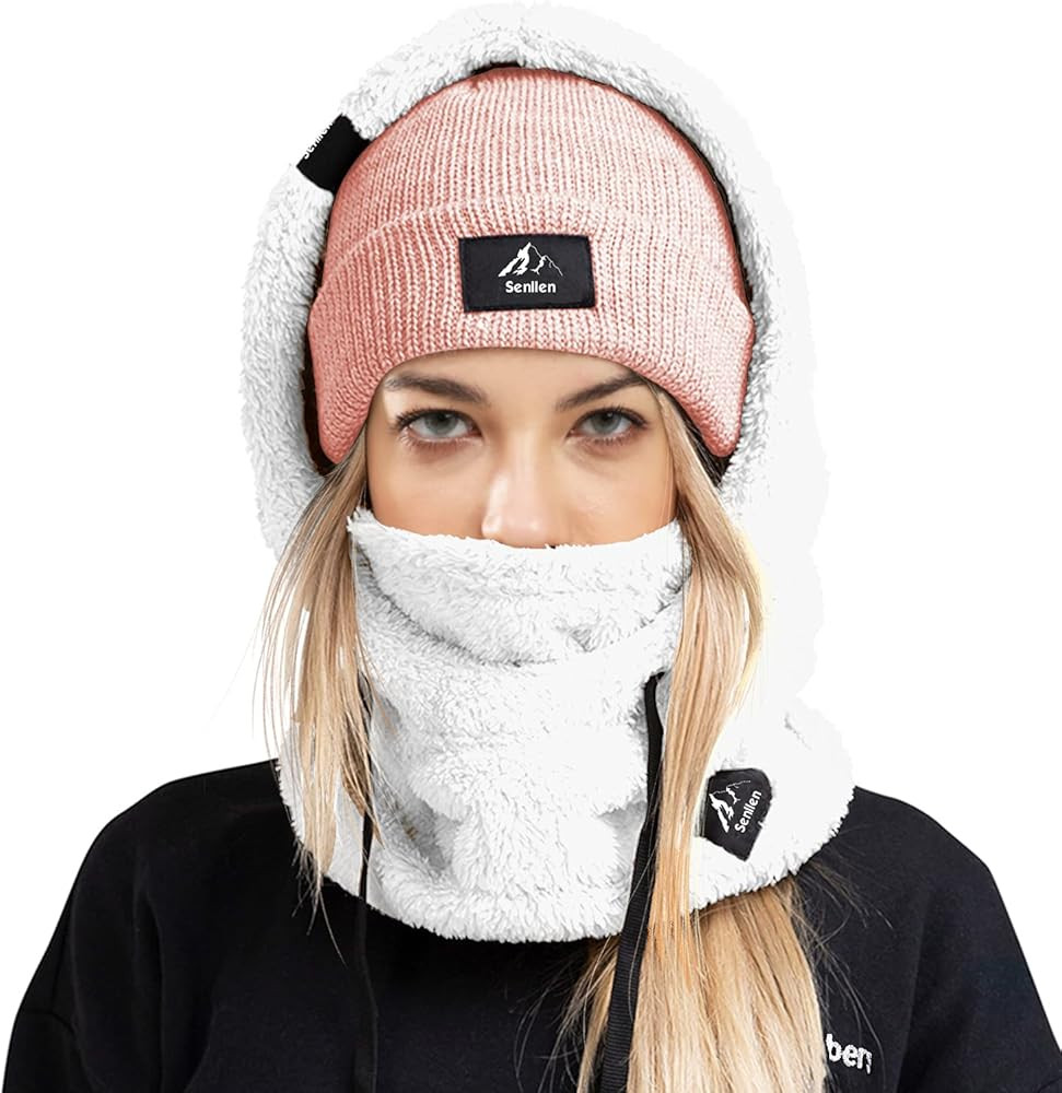 Senllen Balaclava Cold Weather Fleece Windproof Ski Mask Winter Breathable Thermal Face Mask Neck... | Amazon (US)