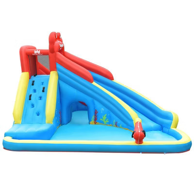 Infans Inflatable Water Slide Crab Dual Slide Bounce House Splash Pool Without Blower | Target