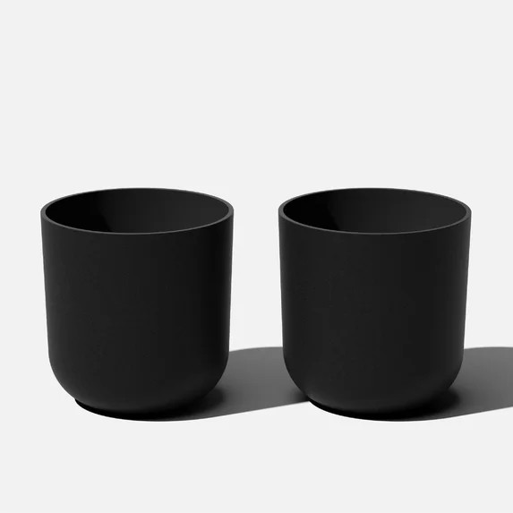 Veradek Mason Series Kona 15" Plastic-Stone Planter 2-Pack Black | Walmart (US)