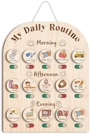 Daily Routine Chart for Kids, Visual Schedule, Routine Chart for Toddlers 3-5, Morning Bedtime Ro... | Amazon (US)