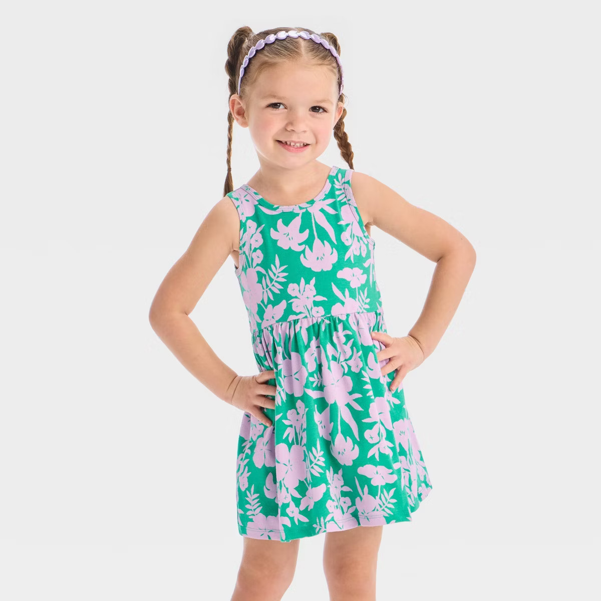 Toddler Girls' Watermelon Tank Dress - Cat & Jack™ Light Pink 4T | Target
