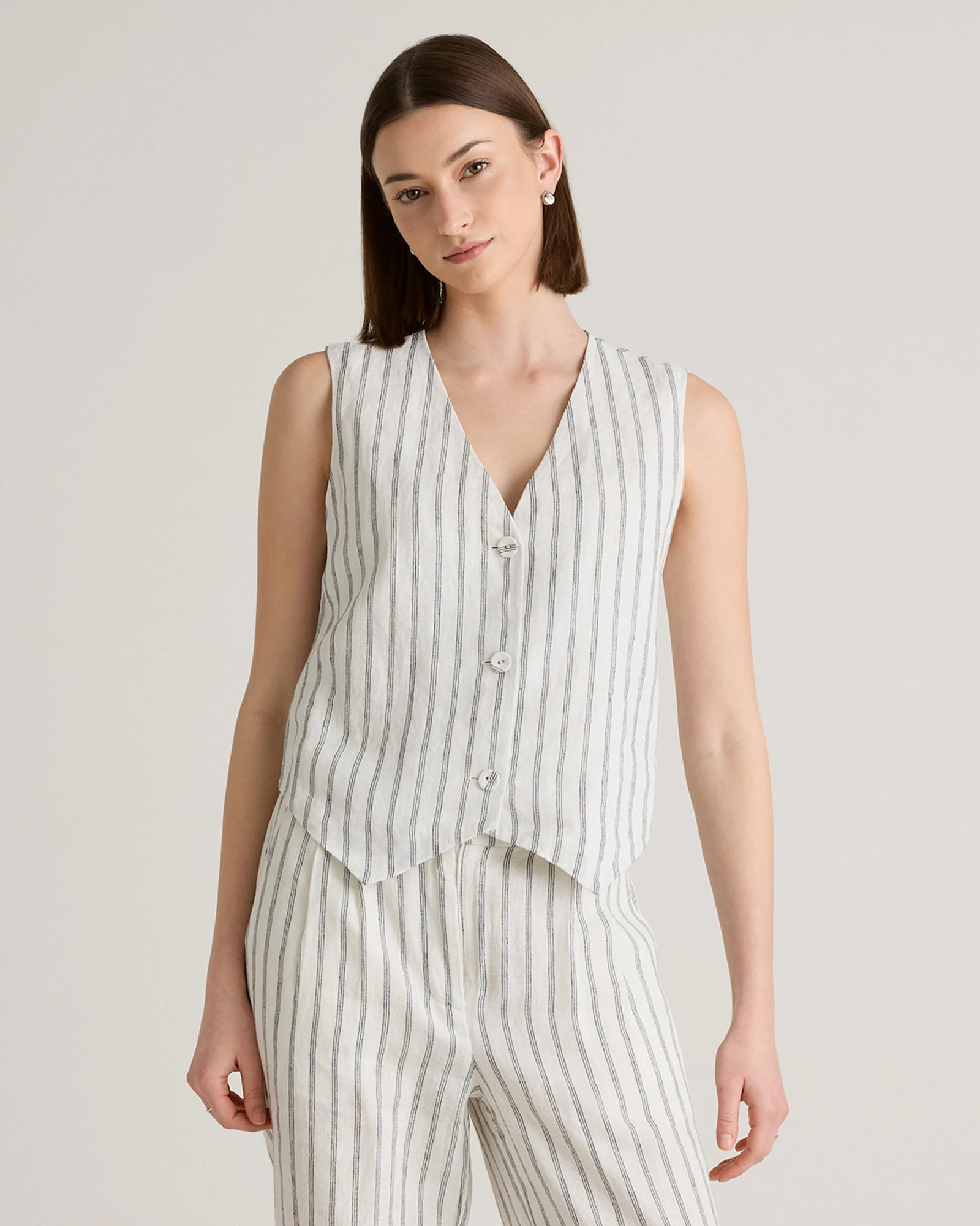 100% European Linen Vest | Quince