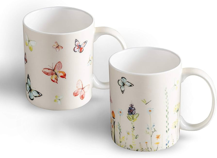 Maison d' Hermine Mug with Handles Fine Bone China Easter Coffee Mug Pack of Two for Hot Beverage... | Amazon (US)