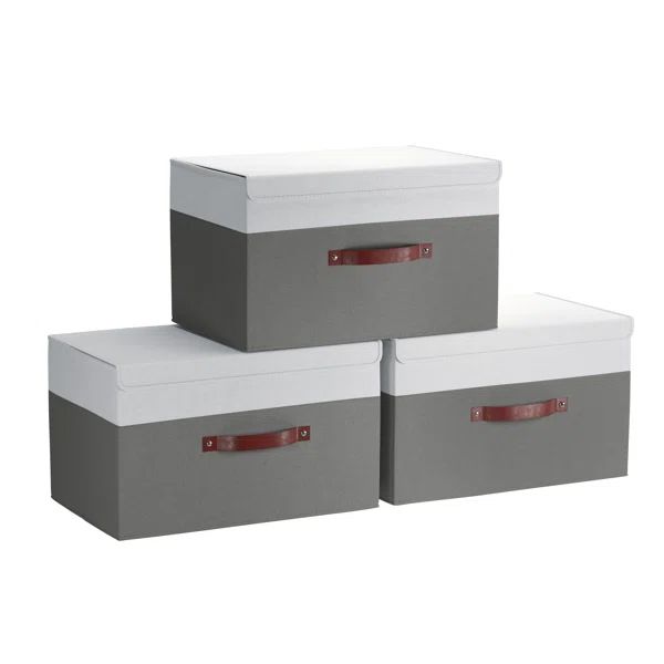 Foldable Fabric Box Set (Set of 3) | Wayfair North America