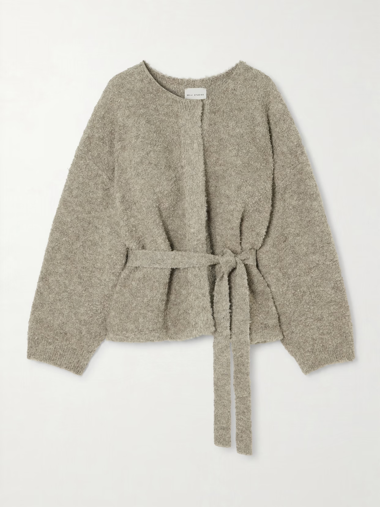 Deiji Studios - Pod Belted Bouclé Cardigan - Gray | NET-A-PORTER (UK & EU)