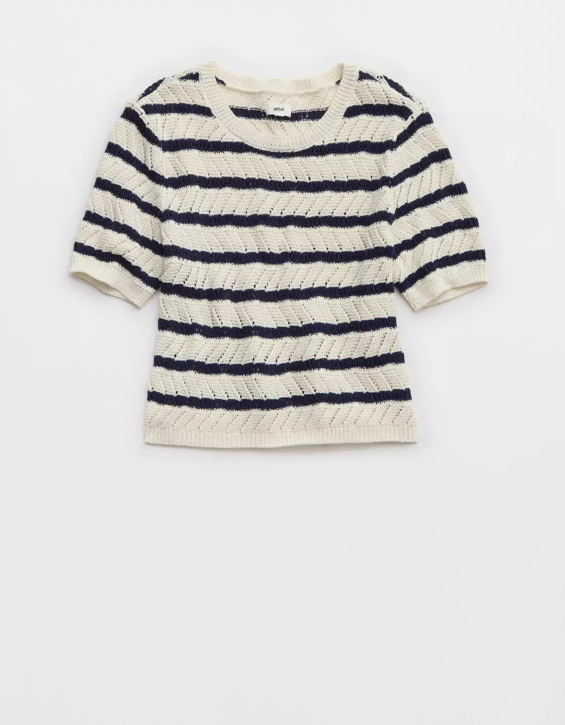 Aerie Fitted Short Sleeve Sweater | American Eagle Outfitters (US & CA)