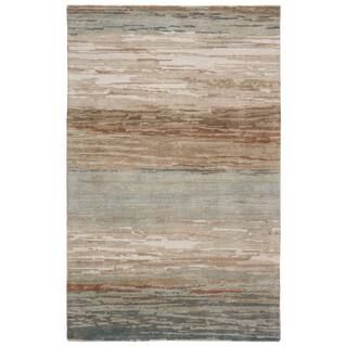 Jaipur Living Mondrian Hand-Tufted Tan/Light Gray 8 ft. x 11 ft. Contemporary Rectangle Area Rug ... | The Home Depot