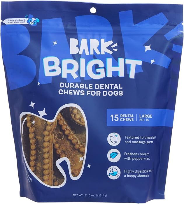 Barkbox Bright Durable Dental Chew Sticks for Dogs - 15 Chews Made for Tough Chewers, Large Breed... | Amazon (US)