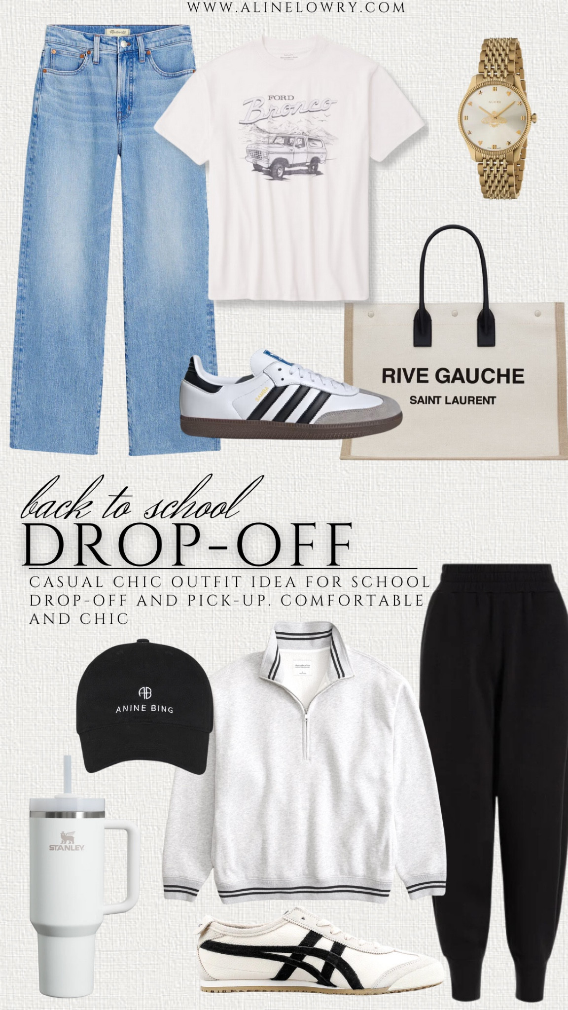 School Drop off outfit idea - casual chic. Comfortable and stylish school pick up outfit Idea 

#LTKU #LTKSeasonal #LTKStyleTip