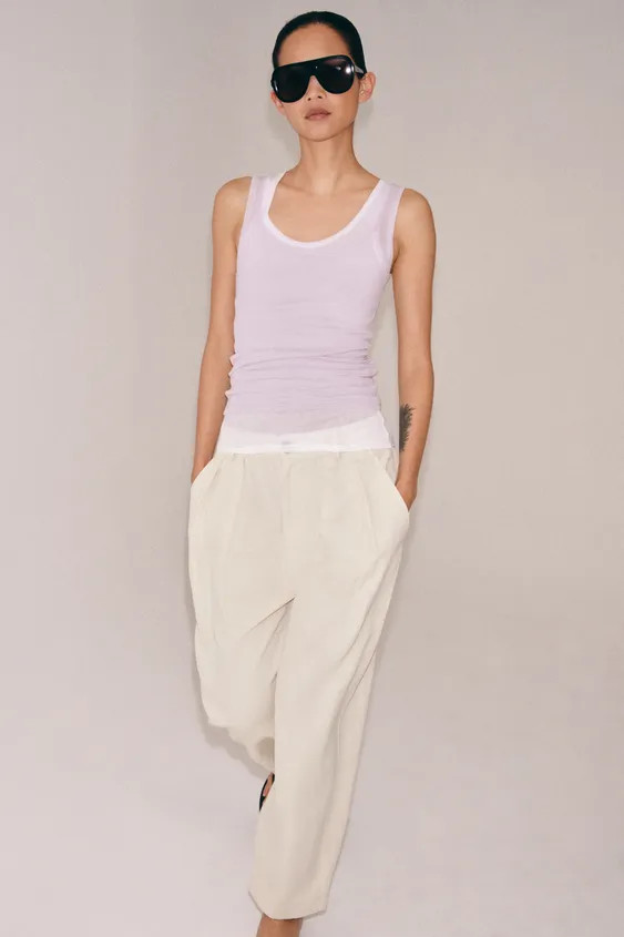 COTTON SLEEVELESS TOP | Zara UK