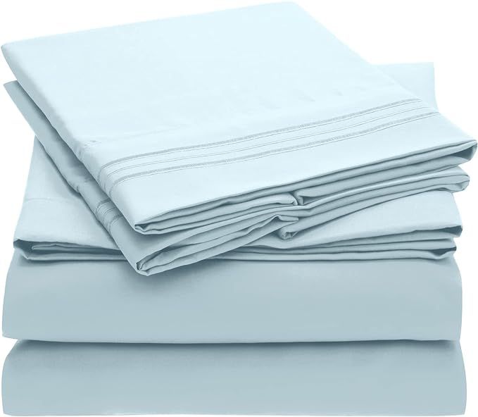 Mellanni Extra Deep Pocket Twin XL Sheet Set - Luxury 1800 Bedding Sheets & Pillowcases - Fits Co... | Amazon (US)