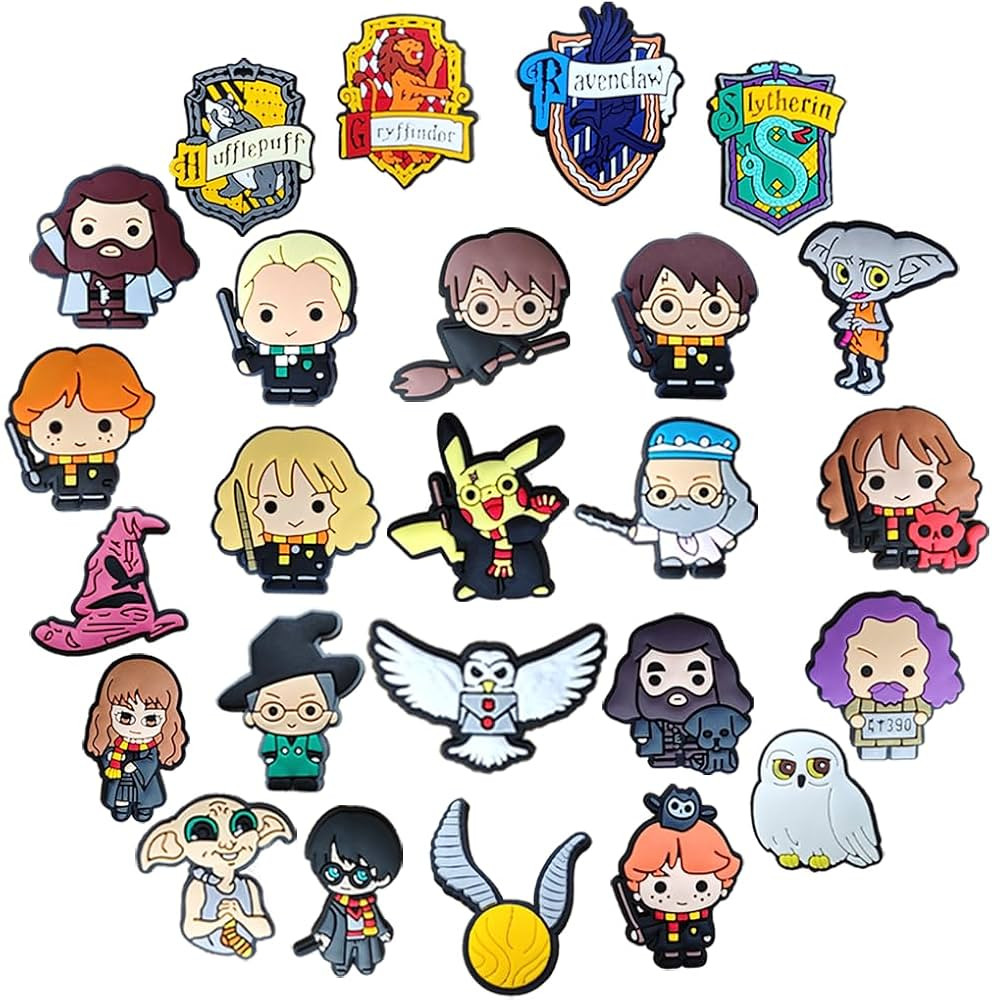 25Pcs Harry theme Shoe Charms Boys Girls Kids,lovely Potter shoe for Charms, Trendy Designer Acce... | Amazon (US)
