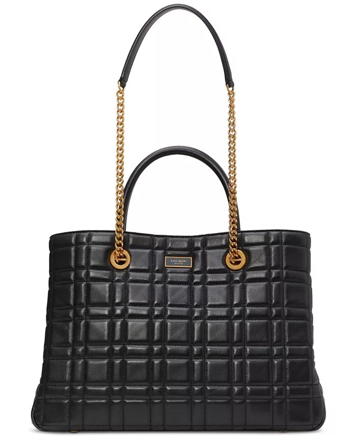 kate spade new york Evelyn Quilted Leather Medium Convertible Shopper Bag - Macy's | Macy's