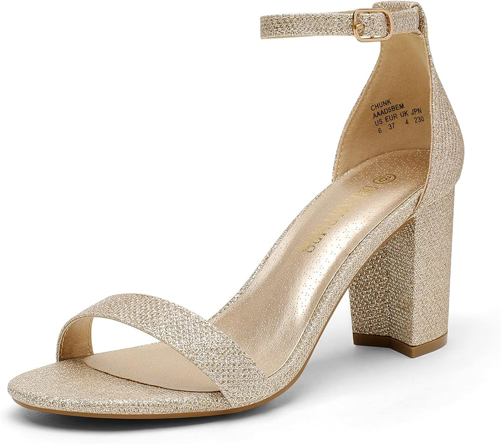 DREAM PAIRS Women's Comfort Block Heel Sandals | Amazon (US)