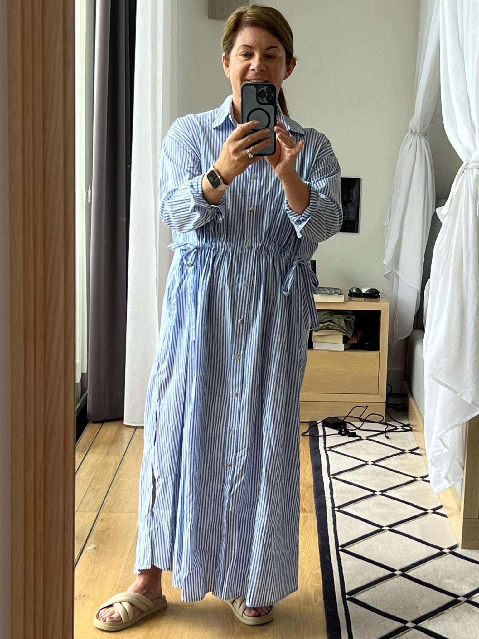 This Target dress has been so popular this summer.  I wear it as a cover up but it is cute enough to wear everyday, it is just a little sheer.  It is currently on sale and I just ordered the beige stripe version.

blue and white striped, ticking stripe, cover-upp

#LTKMidsize #LTKOver40 #LTKSeasonal