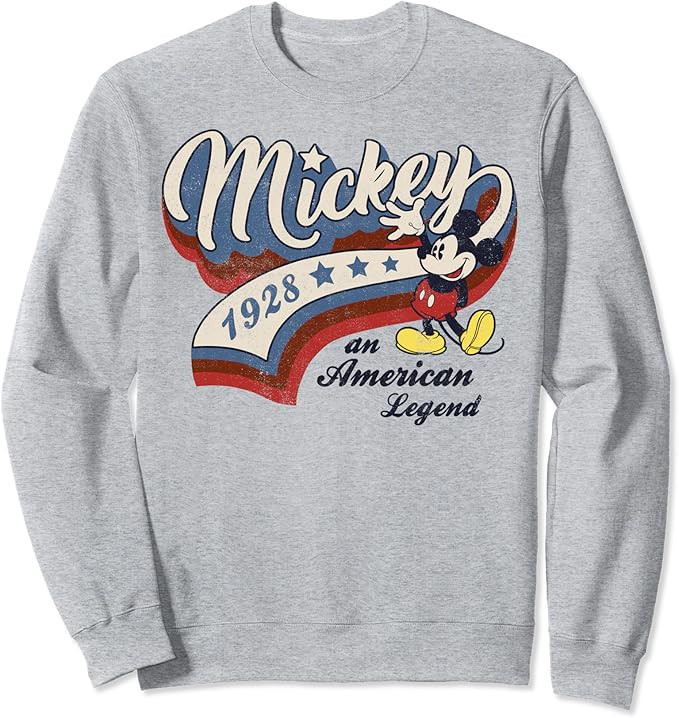 Disney Mickey And Friends Mickey American Legend 1928 Sweatshirt | Amazon (US)
