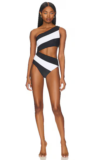 Joyce One Piece Swimsuit in Black & White | Revolve Clothing (Global)