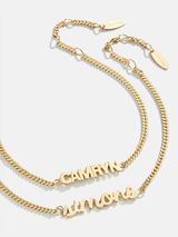 14K Gold Curb Chain Custom Nameplate Bracelet - Gold | BaubleBar (US)