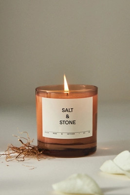 SALT & STONE Floral Black Rose & Vetiver Candle | Anthropologie (US)